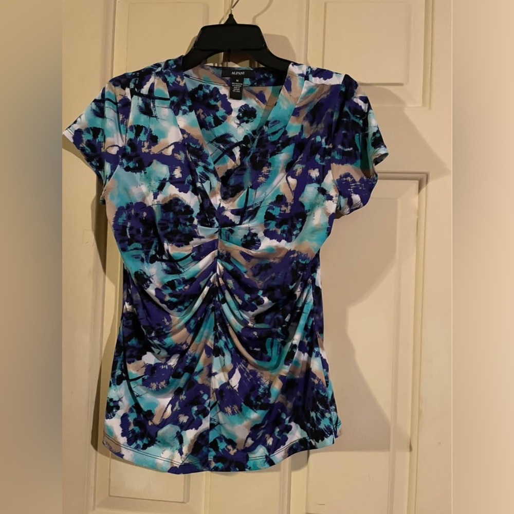 Alfani Women's Blue and Purple Blouse